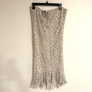 VTG Y2K Midi Floral Slip Skirt Women Size 4 Coastal Cottagecore Whimsy Fairy